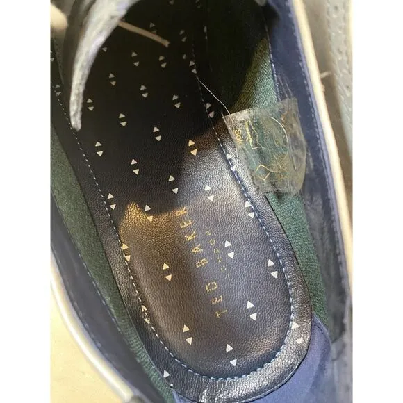 Ted Baker Men's Prycce Blue 9-17409 Leather Lace-up Dress Shoe Wingtip‎ Size 10