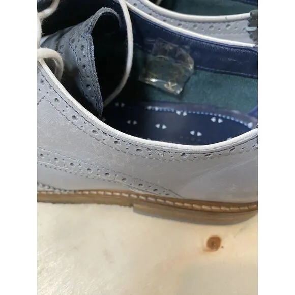 Ted Baker Men's Prycce Blue 9-17409 Leather Lace-up Dress Shoe Wingtip‎ Size 10
