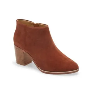 TED BAKER WOMENS HIARA TAN BOOTIE LEATHER SPLIT GRAIN SIZE 38 US 7.5 YES PLEASE!