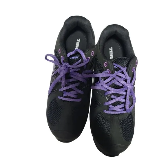 TERRA Sneakers Pacers Women's 9 M Black Purple Composite Toe Work Shoes
