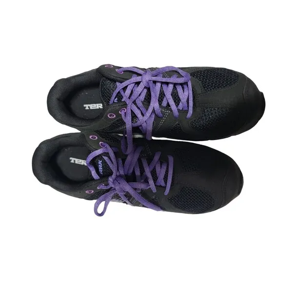 TERRA Sneakers Pacers Women's 9 M Black Purple Composite Toe Work Shoes
