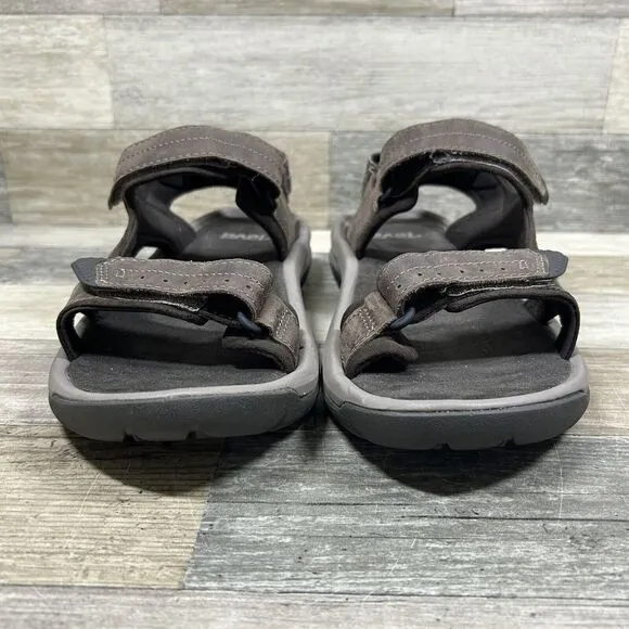 Teva Langdon Sandals Men’s 9 Brown Leather Hiking Trail Waterproof Sport Shoes