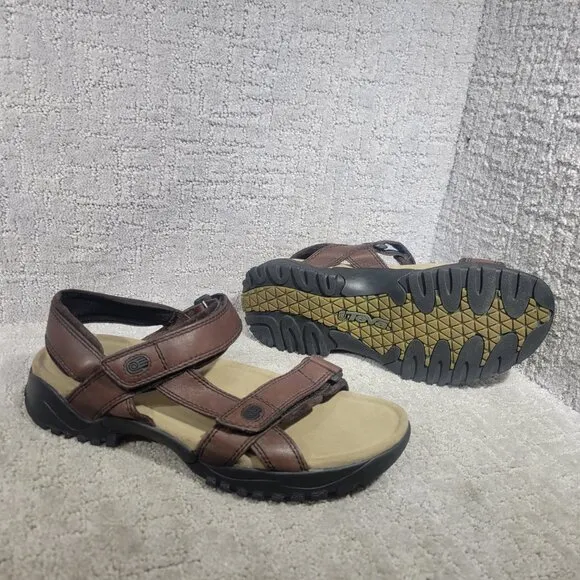 Teva Men's Size US 11 Brown Waterproof Leather Open Toe Sport Hiking Sandals