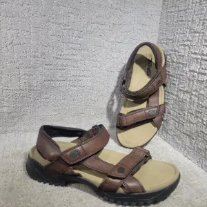 Teva Men's Size US 11 Brown Waterproof Leather Open Toe Sport Hiking Sandals