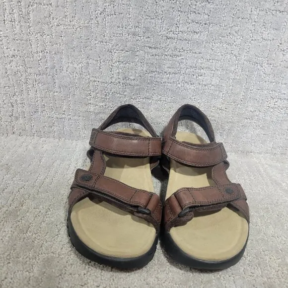 Teva Men's Size US 11 Brown Waterproof Leather Open Toe Sport Hiking Sandals