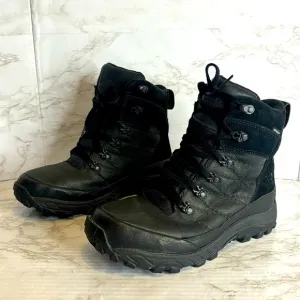 The North Face Chilkat Nylon Triple Black Waterproof Winter Boots mens size 8