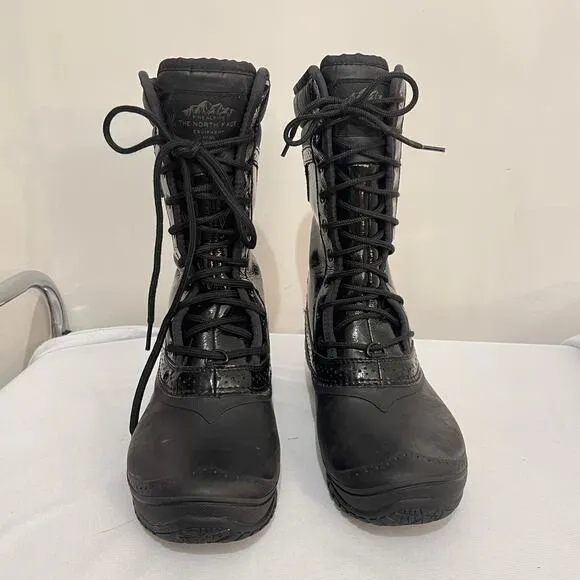 The North Face Mid Calf Winter Snow Boots Womens 7 Waterproof Lace Up Lined