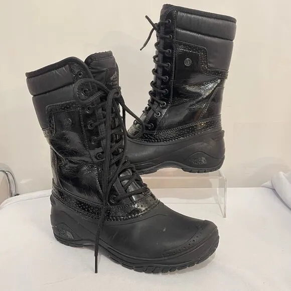 The North Face Mid Calf Winter Snow Boots Womens 7 Waterproof Lace Up Lined