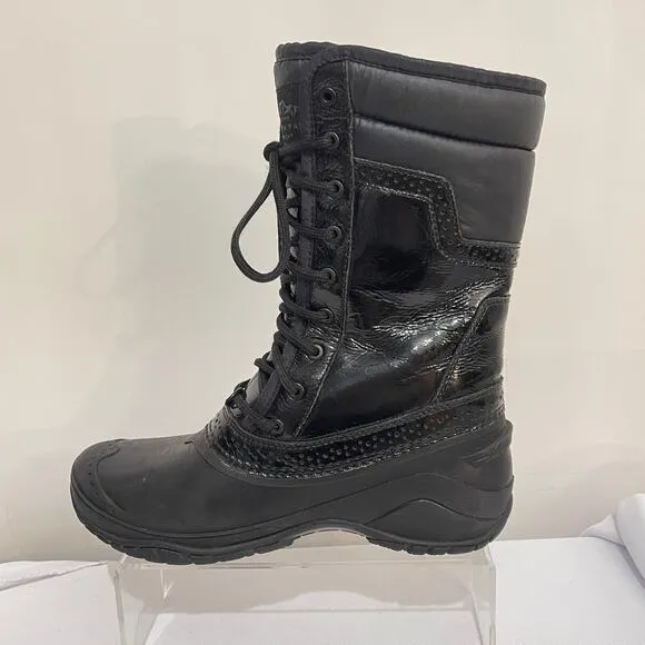 The North Face Mid Calf Winter Snow Boots Womens 7 Waterproof Lace Up Lined