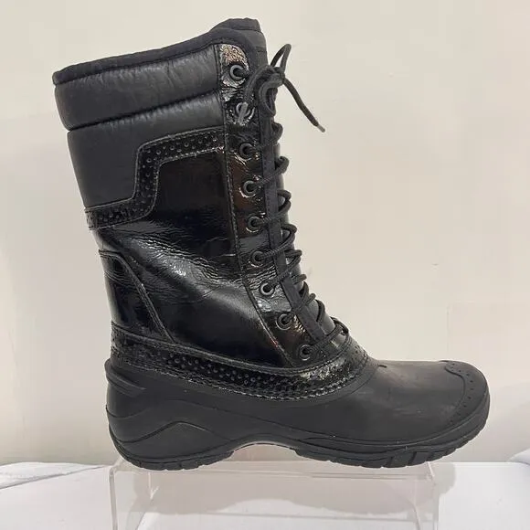 The North Face Mid Calf Winter Snow Boots Womens 7 Waterproof Lace Up Lined