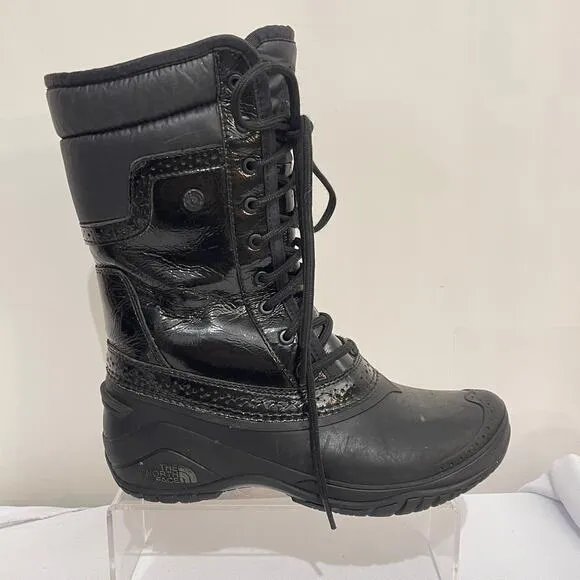 The North Face Mid Calf Winter Snow Boots Womens 7 Waterproof Lace Up Lined