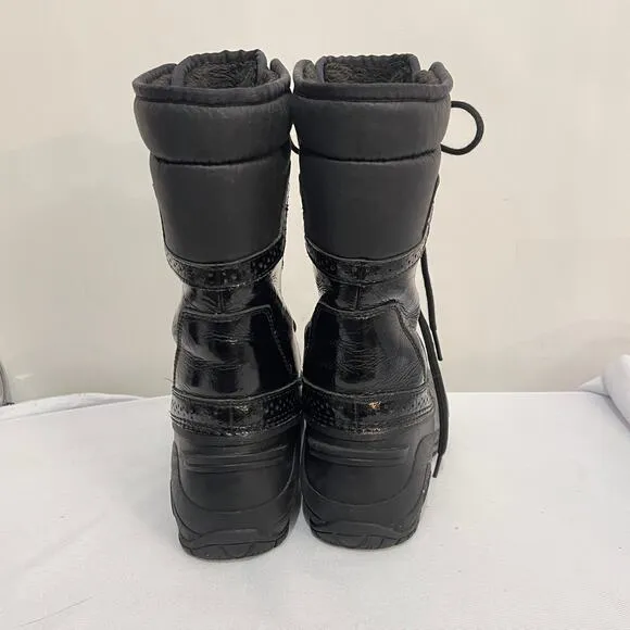 The North Face Mid Calf Winter Snow Boots Womens 7 Waterproof Lace Up Lined