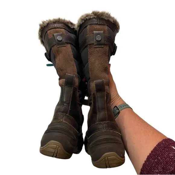 The North Face winter boots women's faux fur lace up padded women's sz 8.5