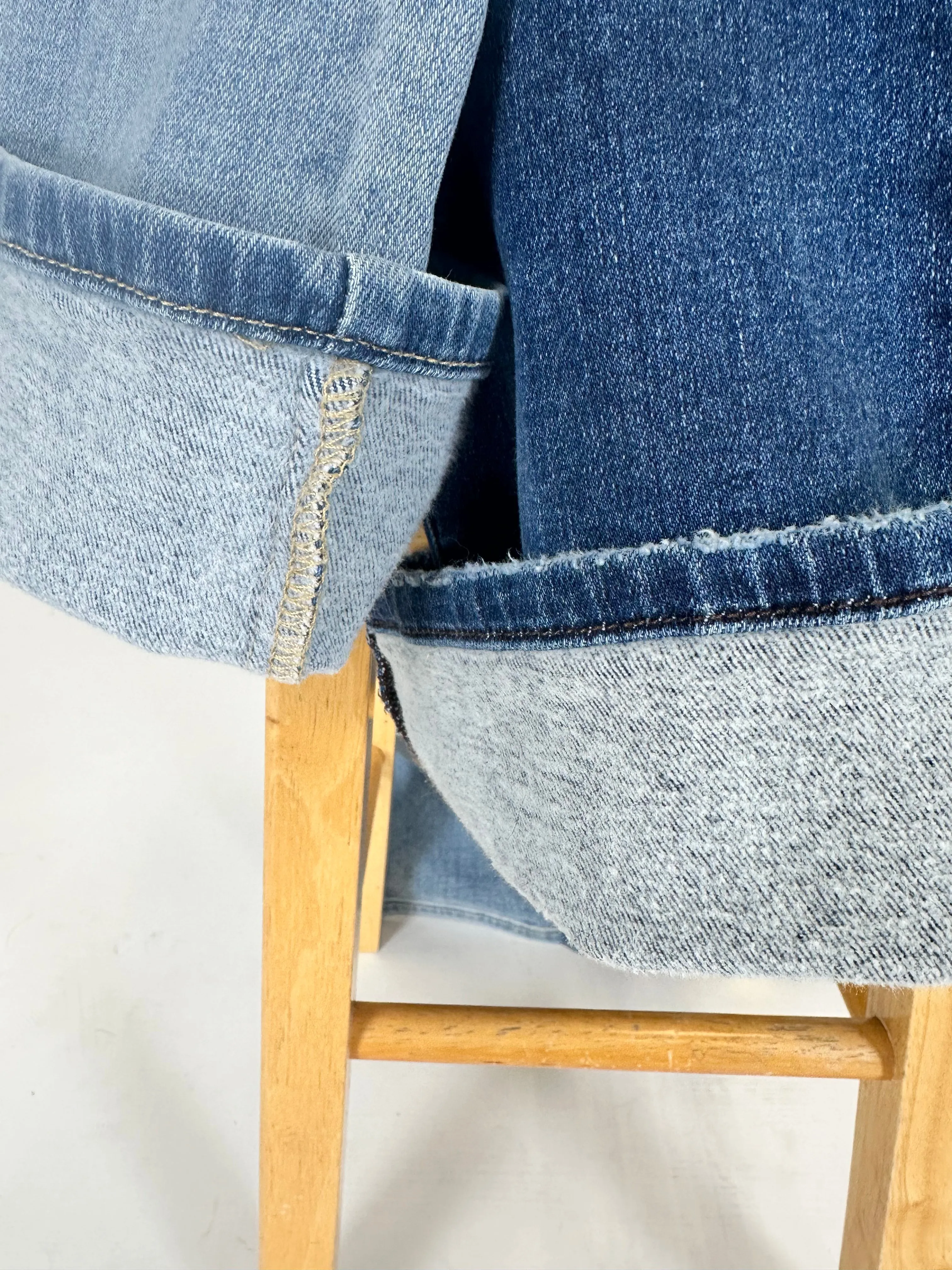 The Paula from Judy Blue: Mid-Rise Thermal Bootcut Denim *Final Sale*