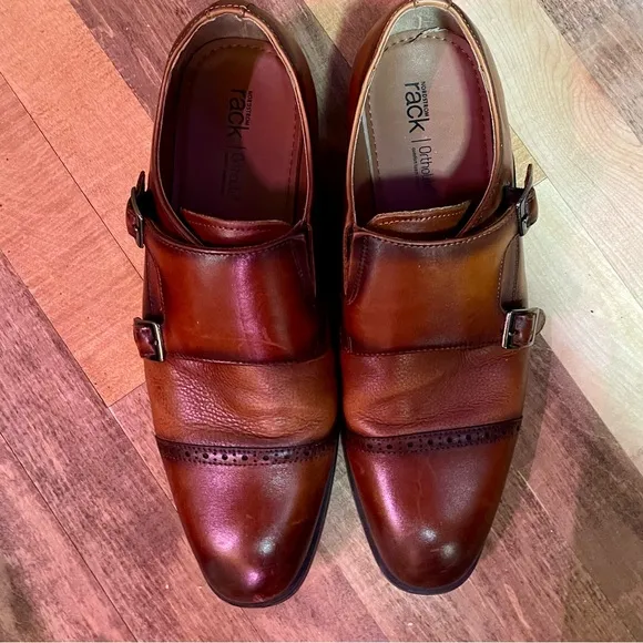 The Sak Brown Leather Oxfords Monk Strap Classic Mens Sz 10 LUXE 🔥❤️🔥