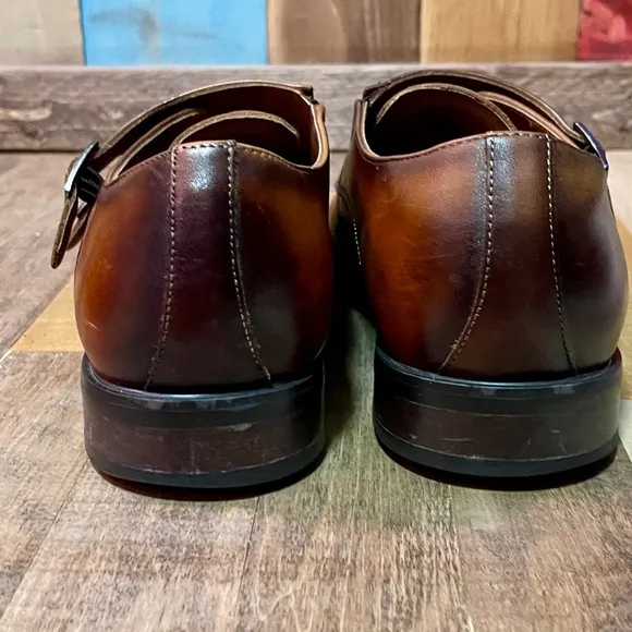The Sak Brown Leather Oxfords Monk Strap Classic Mens Sz 10 LUXE 🔥❤️🔥