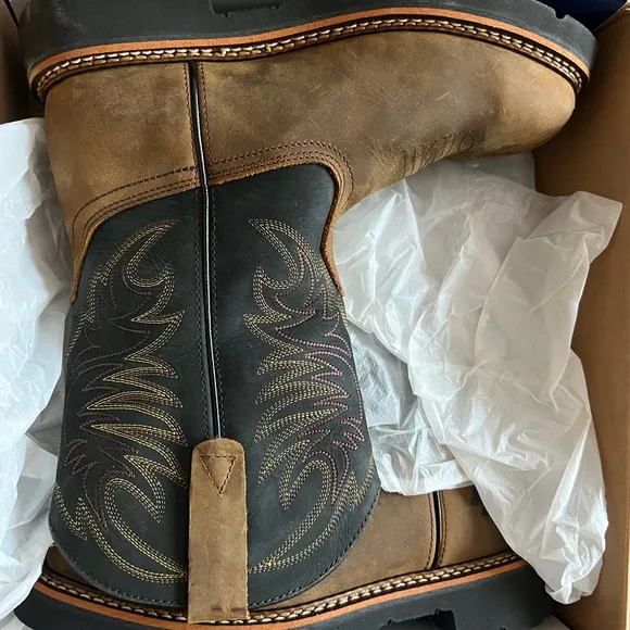 Thorogood square steel toe boots