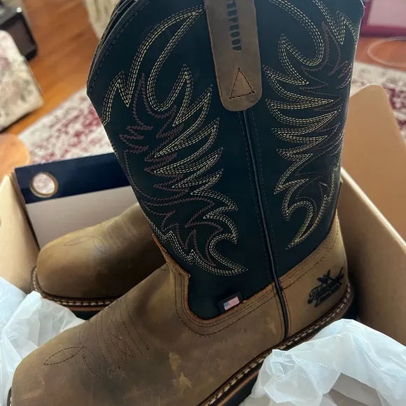 Thorogood square steel toe boots