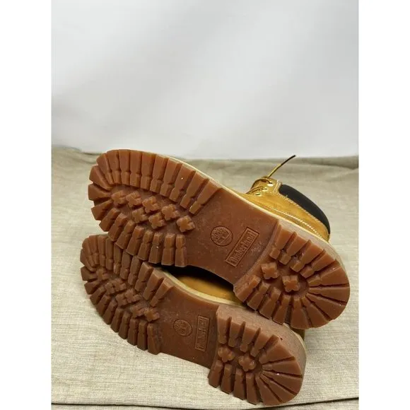 Timberland 12909 Junior’s 6&quot; Premium Waterproof Boots Wheat Nubuck Size 4M