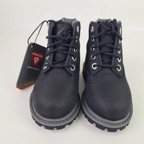 Timberland 6 IN Helcor Black Leather Waterproof Boot TODDLER