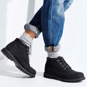 Timberland Black Nellie Waterproof Nubuck Boots Womens US 9