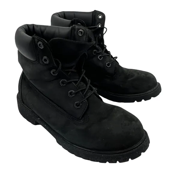 Timberland Black Waterproof Nubuck Boots Size 4.5 Kid’s