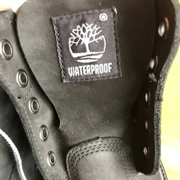 Timberland Boys Black Premium 6-inch Waterproof Boots Size 13