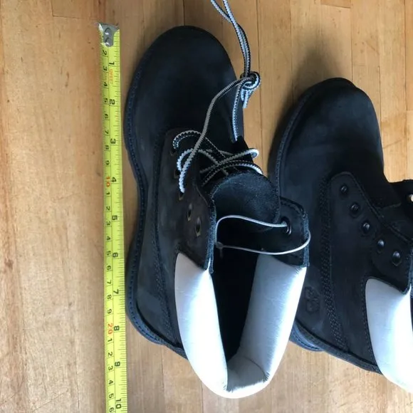 Timberland Boys Black Premium 6-inch Waterproof Boots Size 13