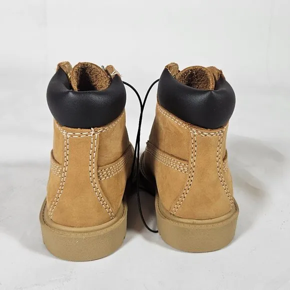 Timberland Classic 6 in Waterproof Boot Wheat Nubuck Child Size 4 TB010860 713