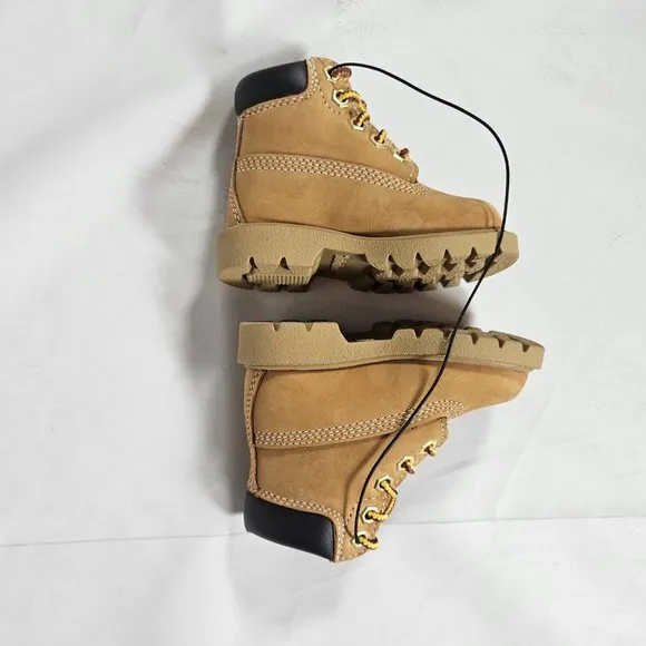 Timberland Classic 6 in Waterproof Boot Wheat Nubuck Child Size 4 TB010860 713
