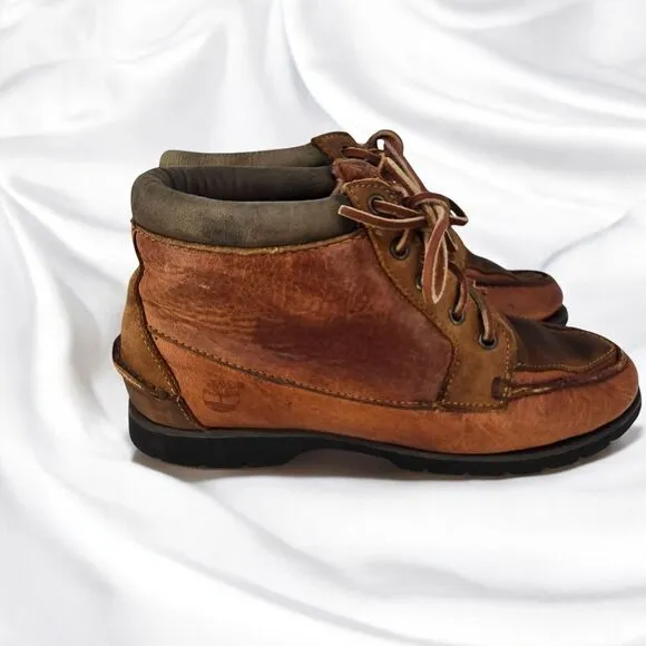 Timberland Core-Tex Women's Hiking Boots Size 8 Brown Moc Toe Leather Waterproof
