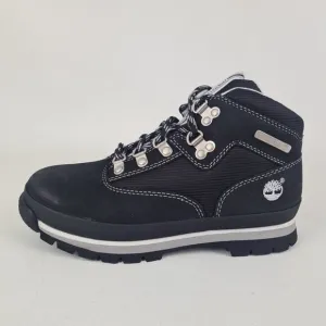 TIMBERLAND Euro Hiker Waterproof Kid's Unisex Boots Black Size 3 Youth