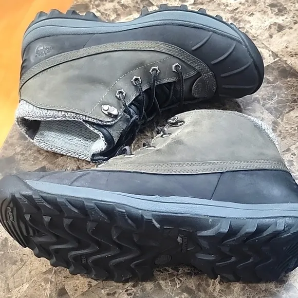 Timberland Green Leather Brake Support Flex Propel Hiking Trail Boots 8 M Mens