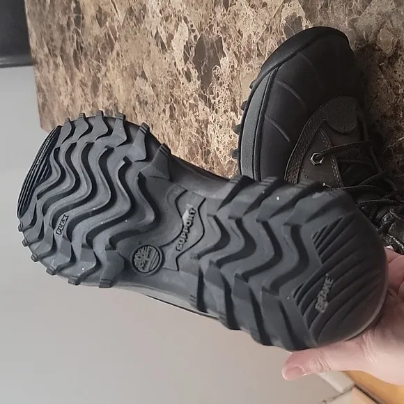 Timberland Green Leather Brake Support Flex Propel Hiking Trail Boots 8 M Mens