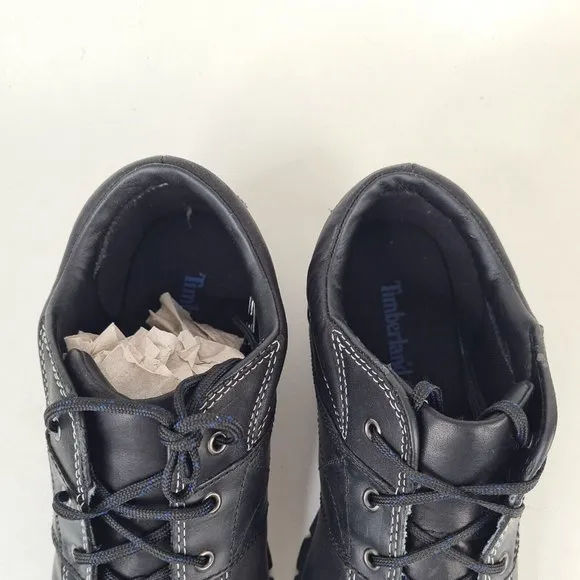 Timberland J Euro Hiker OX Black Boys Shoes Leather Casual Vintage Size 6