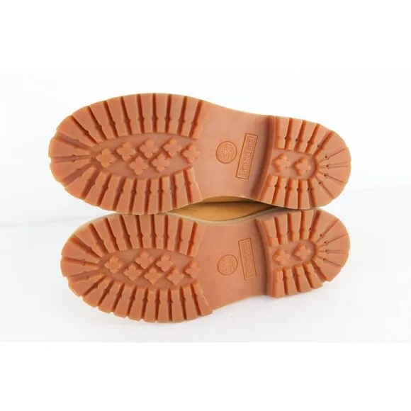 Timberland Juniors Youth Boys 4.5 M Waterproof 6 Inch Nubuck Leather Boots Wheat