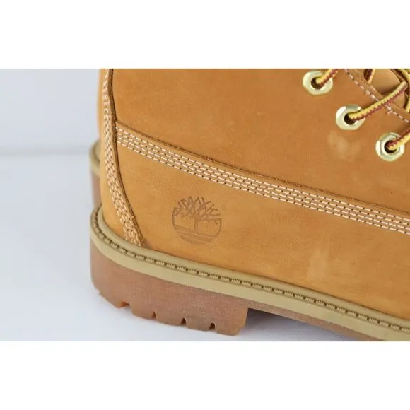 Timberland Juniors Youth Boys 4.5 M Waterproof 6 Inch Nubuck Leather Boots Wheat
