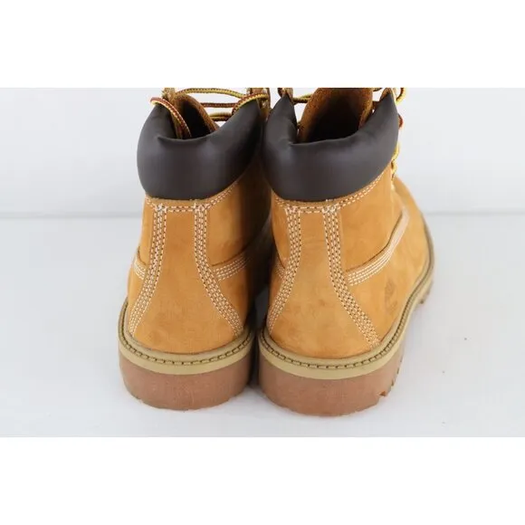 Timberland Juniors Youth Boys 4.5 M Waterproof 6 Inch Nubuck Leather Boots Wheat