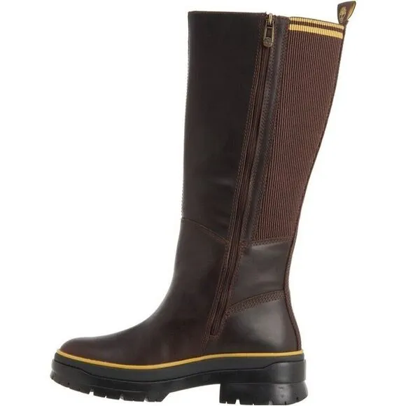 Timberland Malynn Waterproof Tall Brown Leather Boots Women's Size 8.5