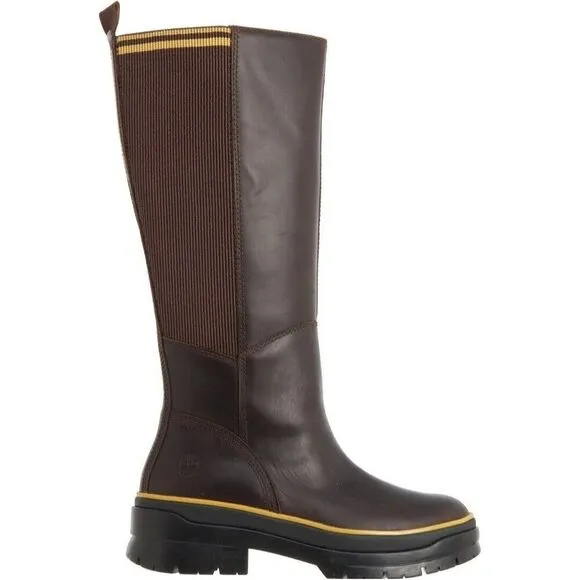 Timberland Malynn Waterproof Tall Brown Leather Boots Women's Size 8.5