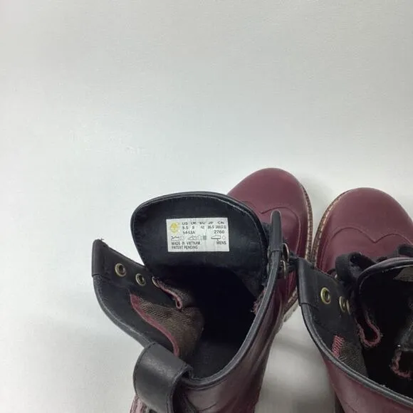 Timberland Maroon waterproof Mid cut street Boots Size 8.5
