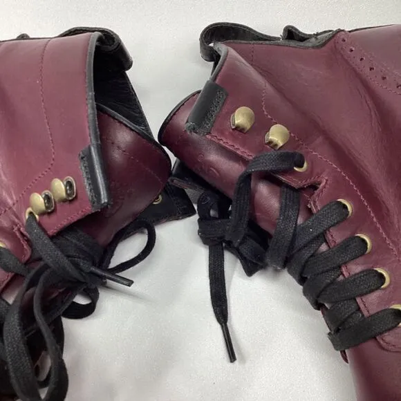 Timberland Maroon waterproof Mid cut street Boots Size 8.5