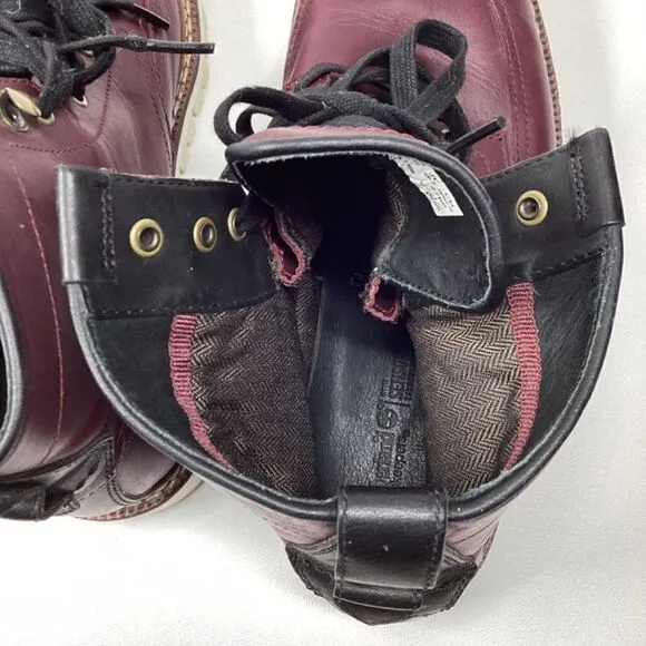 Timberland Maroon waterproof Mid cut street Boots Size 8.5