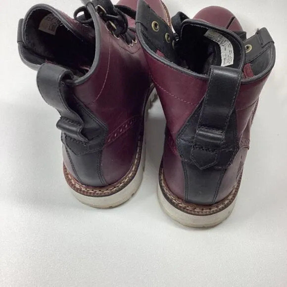 Timberland Maroon waterproof Mid cut street Boots Size 8.5