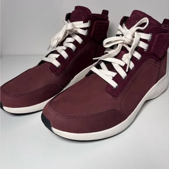 Timberland Men's FlyRoam Go Leather Chukka Boots A1QGC Burgundy Size 10