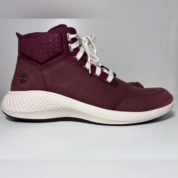 Timberland Men's FlyRoam Go Leather Chukka Boots A1QGC Burgundy Size 10