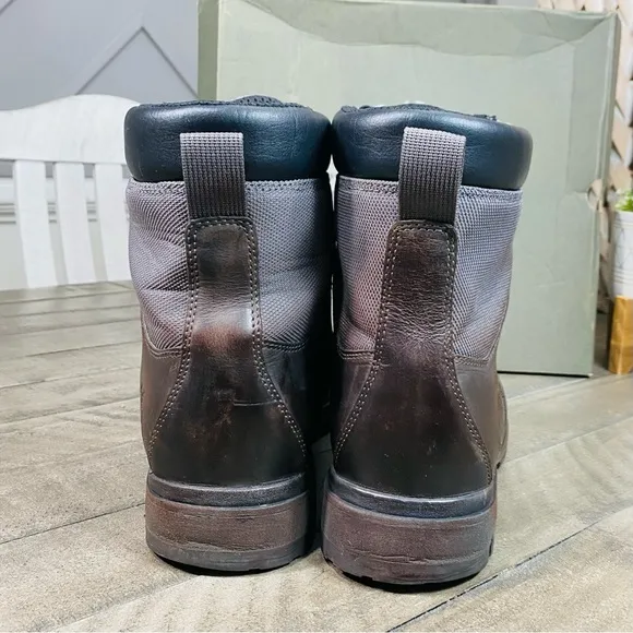 Timberland Men's Premium 6 Inch Gray / Black Waterproof Boots Size 13