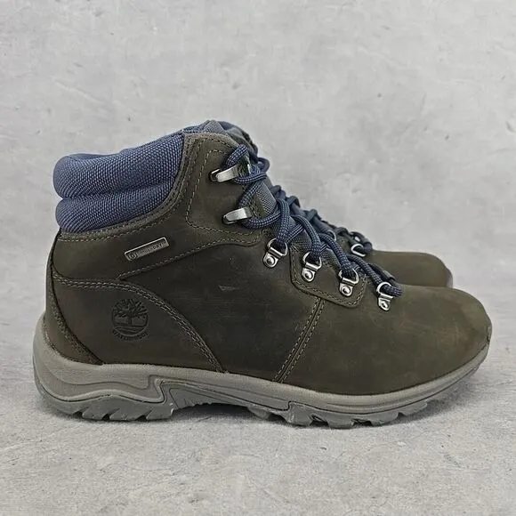 Timberland Mt. Maddsen Valley Mid Waterproof Size 10 Dark Grey Full Grain‎