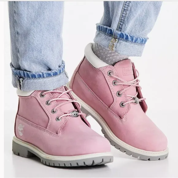 Timberland Pink Nuckbuck Nellie Chukka Short Boots for Women New in Box
