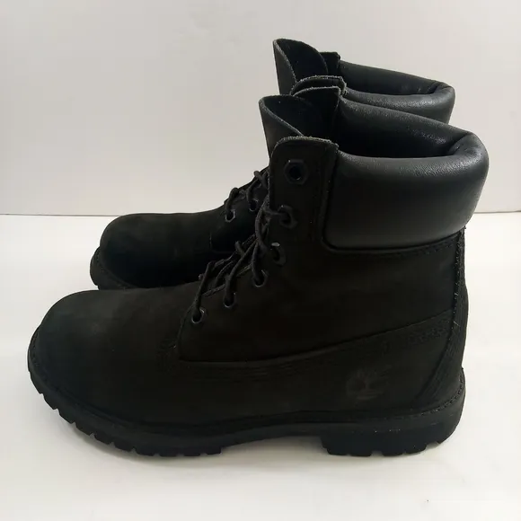 Timberland Premium Women 6.5 Waterproof Nubuck Black Casual Boots 8658A